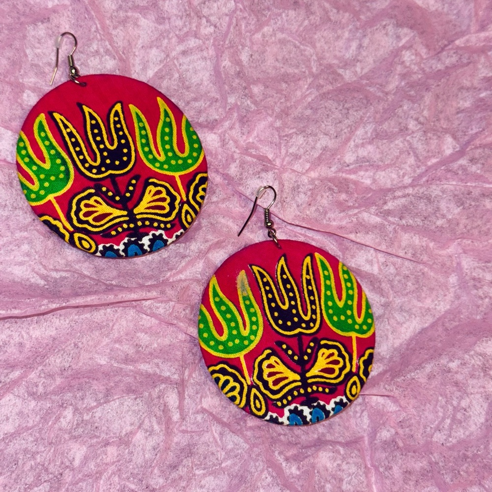 Handmade Fabric Earrings from Africa
